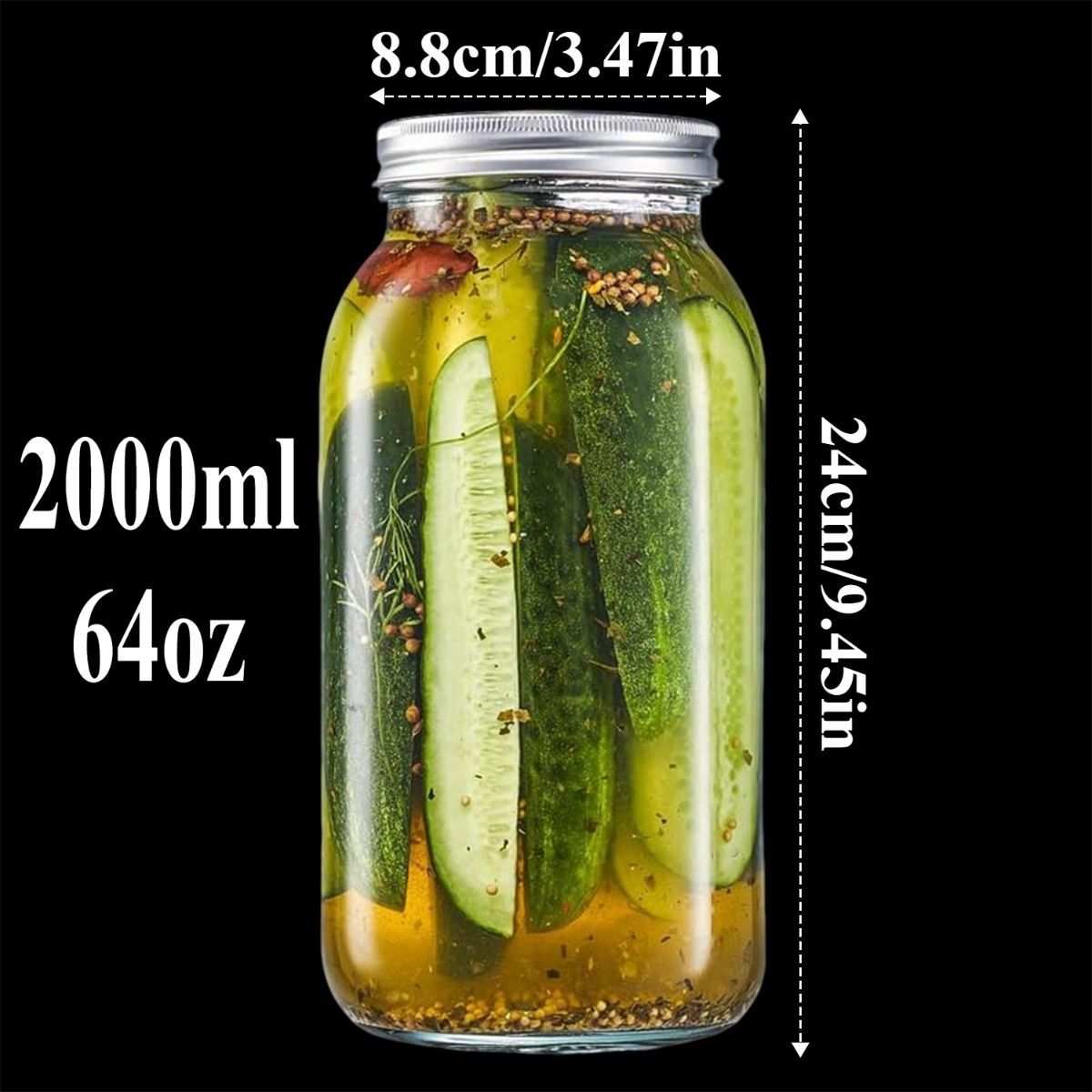 large capacity food storage jar — image 3