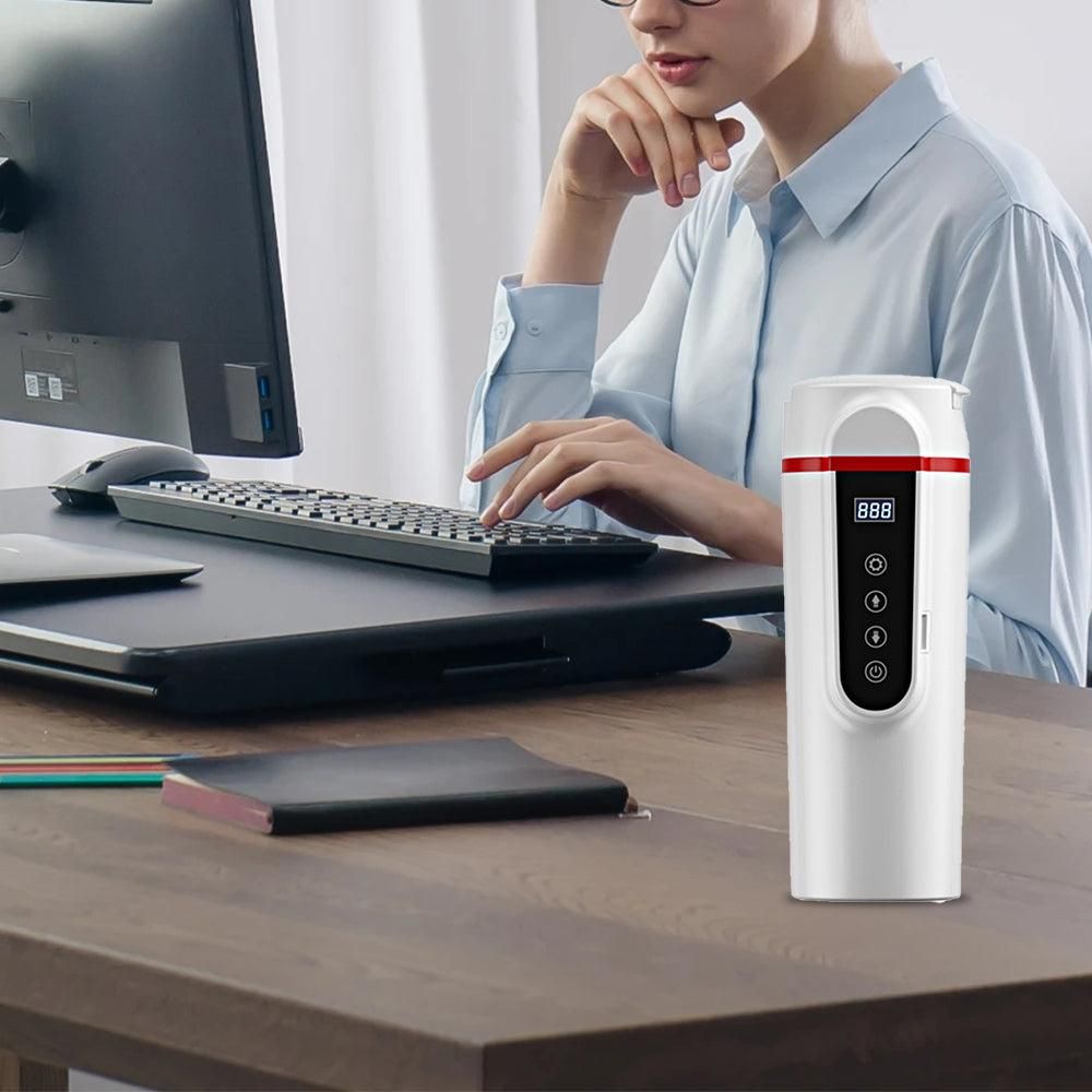 12V/24V Car Electric Kettle Travel Water Boiler Mug Temperature Adjustable Coffee Tea Truck Cup White โ image 6