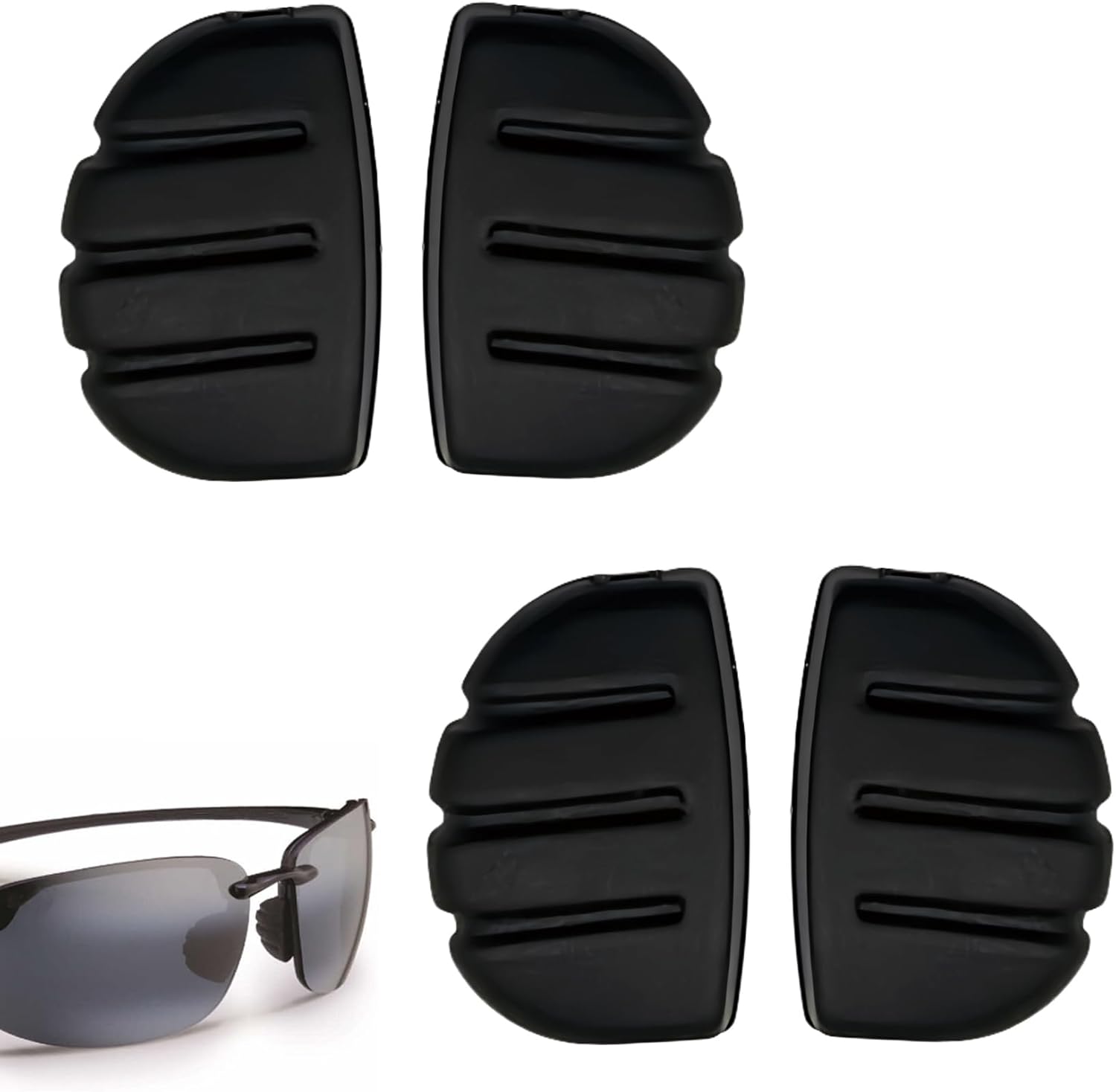 2Pair Maui Jim Sunglasses Nose Pads Replacement Martini Sport Sunglasses Nose Pads, Silicone Push on Nose Pads Eyeglasses Accessories