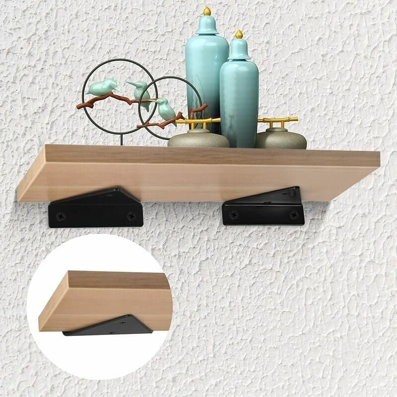 Floating Shelf Brackets 4 pcs Invisible Triangle Metal Wall Shelf Brackets for Shelves โ image 3