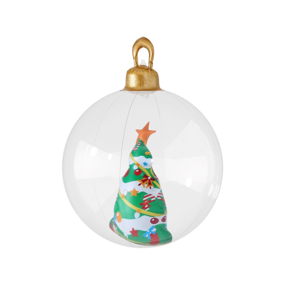 Jingle Jollys Christmas Inflatable Ball 60cm Tree Decoration Giant Bauble Clear — image 3