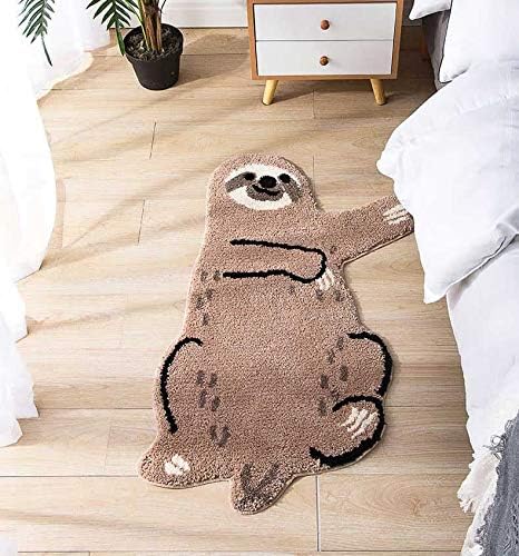 Cute Soft Small Sloth Shaped Mat for Bathroom,Showroom Bathmat,Non-Slip Bath Rugs,Play Carpet Area Rug for Kids,Photography Props (25.6 × 39.4'') — image 4