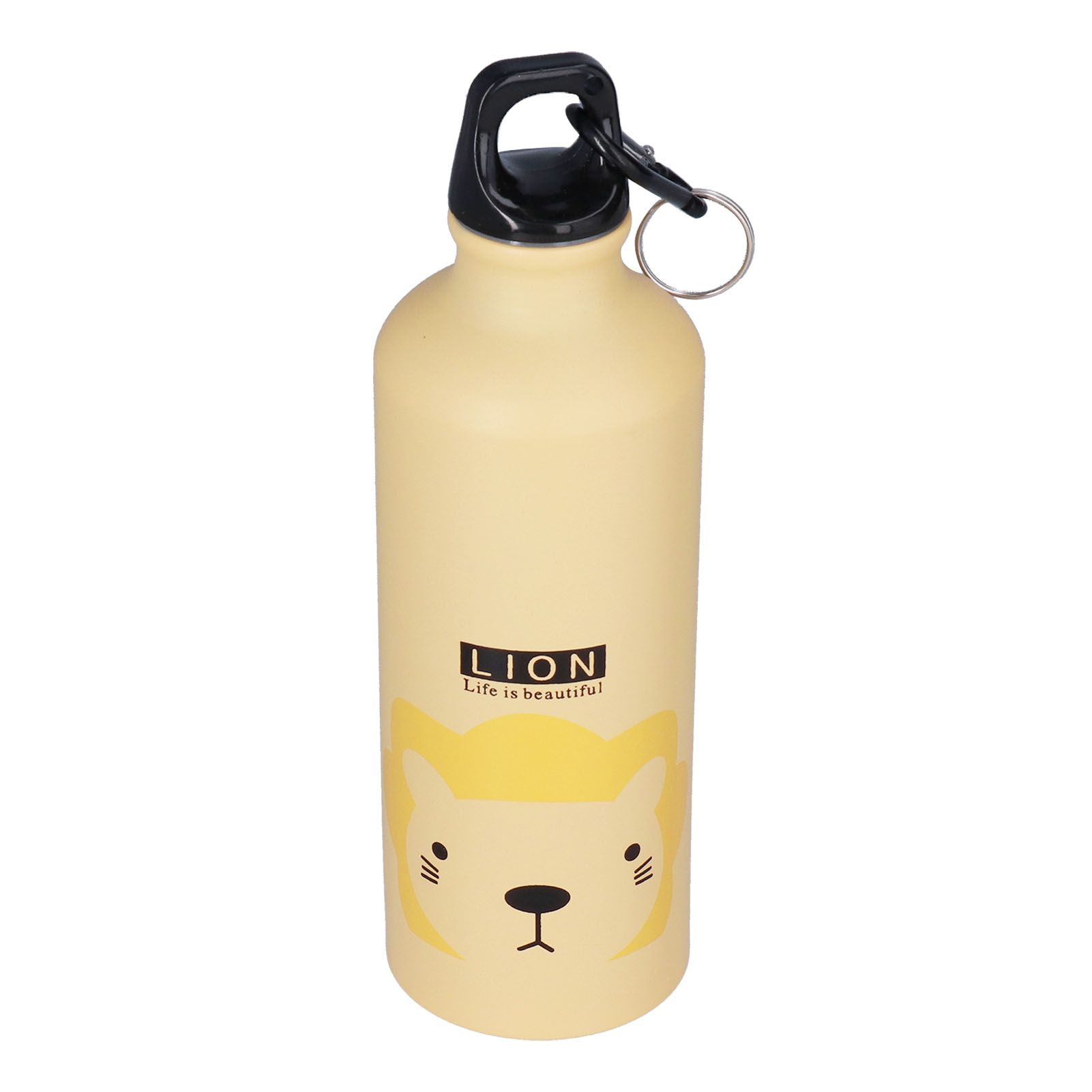 Kids Water Bottle Cute Cartoon 500ml Aluminum Insulated Water Bottle Sport Water JugYellow Lion