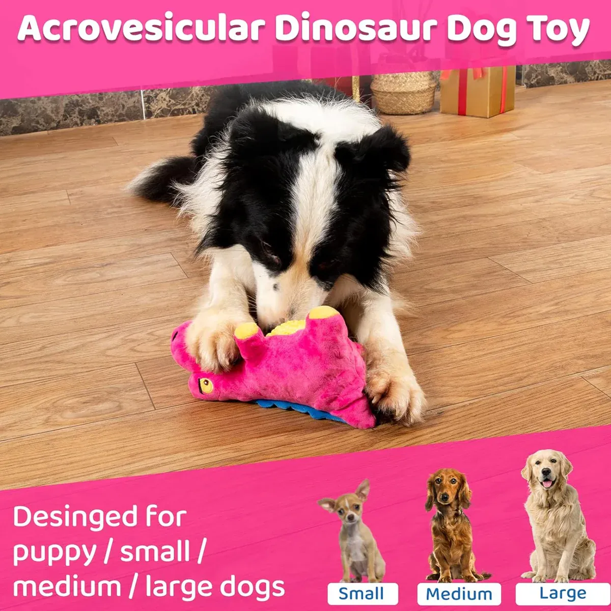 Dog Plush Squeaky Toy Interactive Boredom Relief Chew Resistant Pet Supplies — image 4