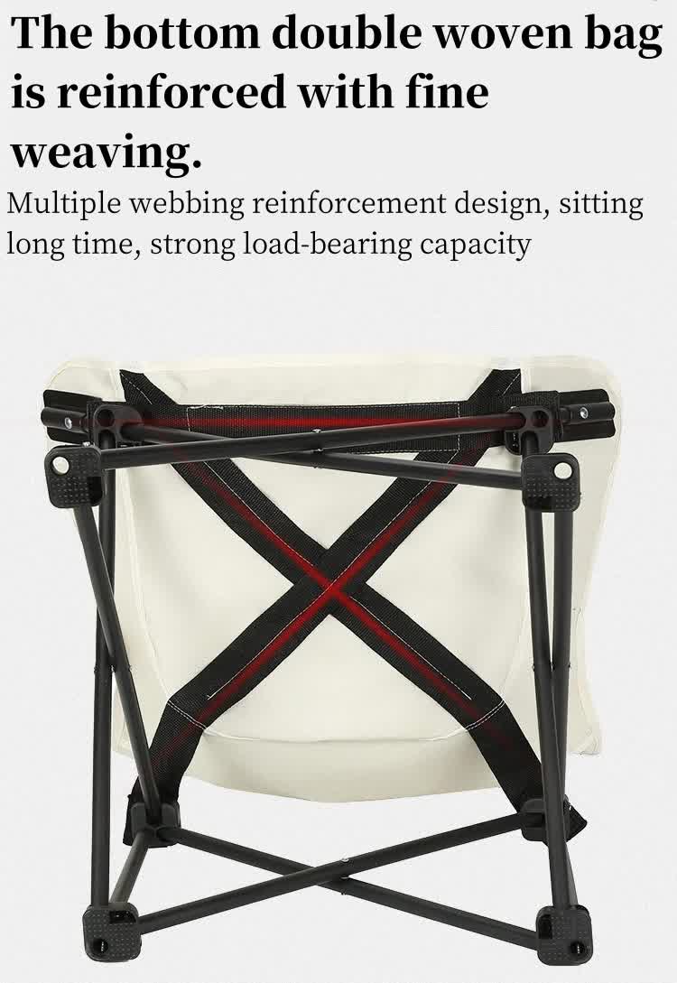 Green Outdoor Folding Camping Chair - Portable Lounge Chair, Lightweight Beach Chair, Fishing Stool, and Picnic Seat, Perfect for Outdoor Adventures โ image 3