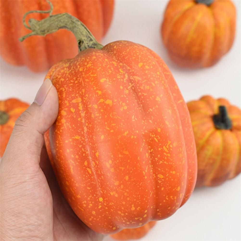 7PCS Simulation Pumpkin Model Artificial Pumpkin Decoration Home Table Decor for Thanksgiving and Halloween — image 6