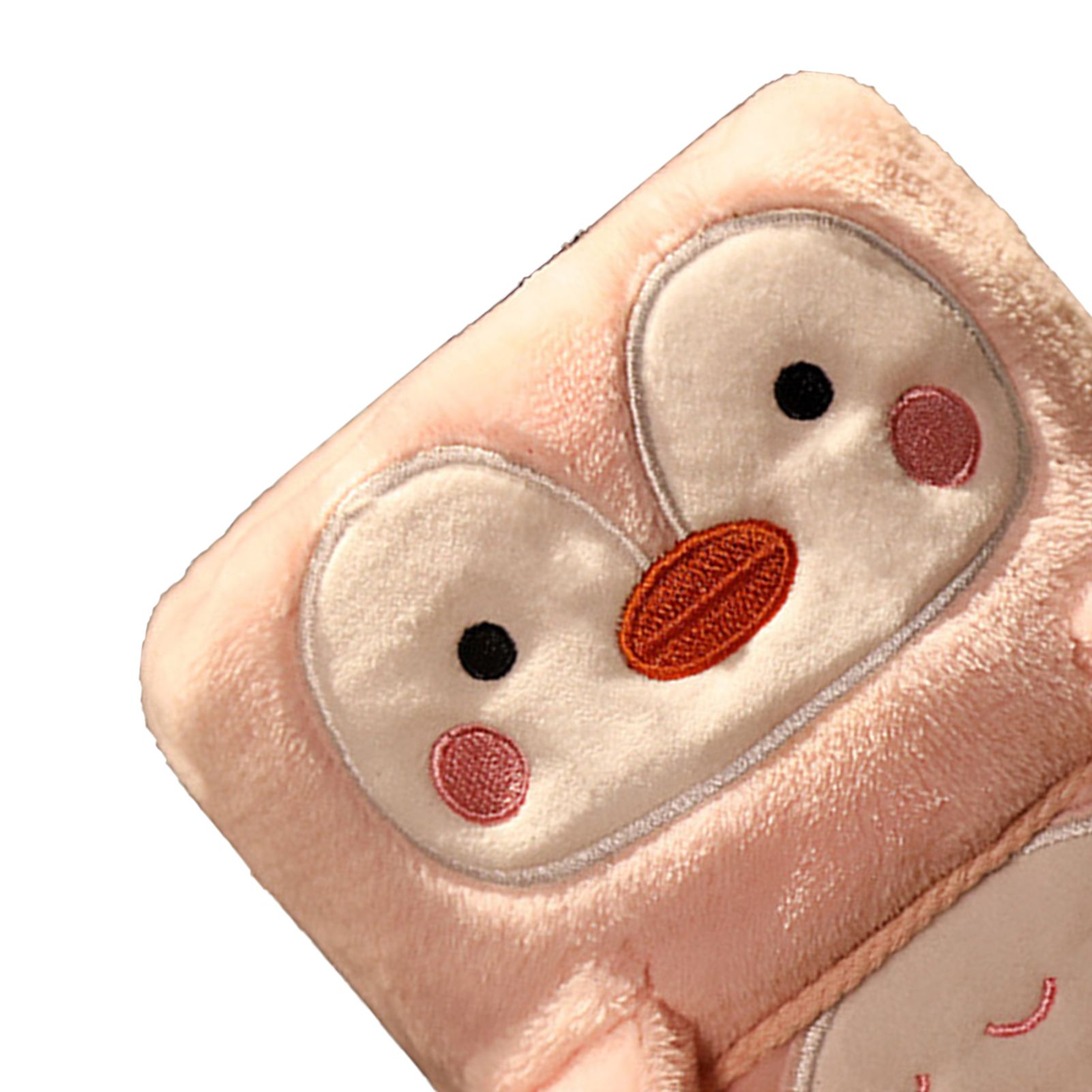 Flannel Blanket Cute Animal Shape Soft Skin Friendly Portable Nap Blanket for Sofa Bed Office Dormitory Pink Penguin 80 × 100cm / 31.5 × 39.4in — image 3