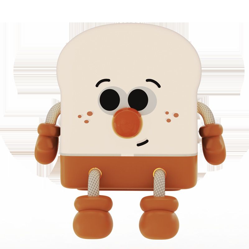 Rechargeable Cute Toast Bread Night Light Dimmable Table Lamp Phone Stand with Timer for Bedroom Bedside, Nursery Light Cute โ image 2