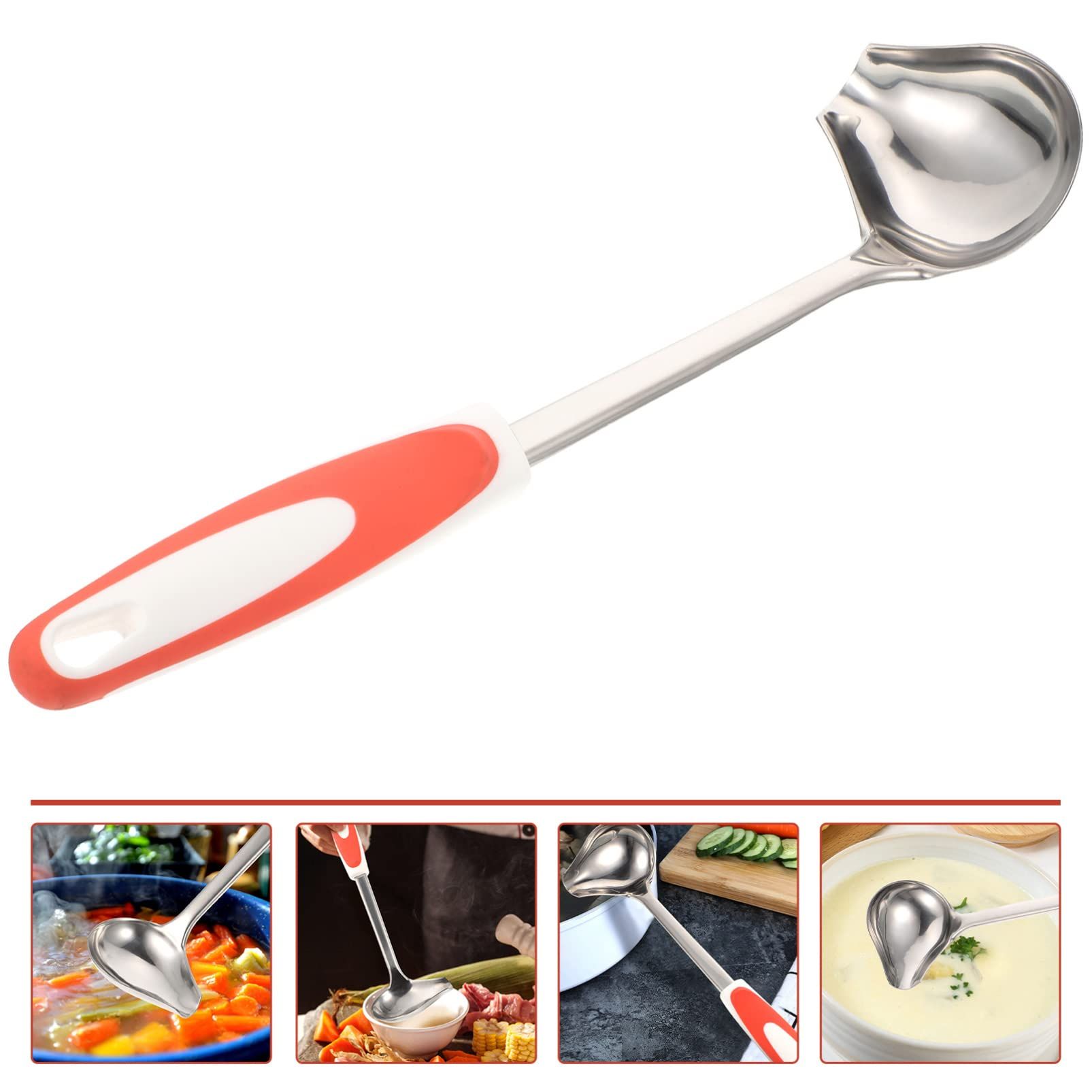 Spoon Stainless Gravy Ladle Seasoning Scoop Home Accessory Sauce Ladle with Pouring Spout Kitchen Gadgets Kitchen Supply — image 4