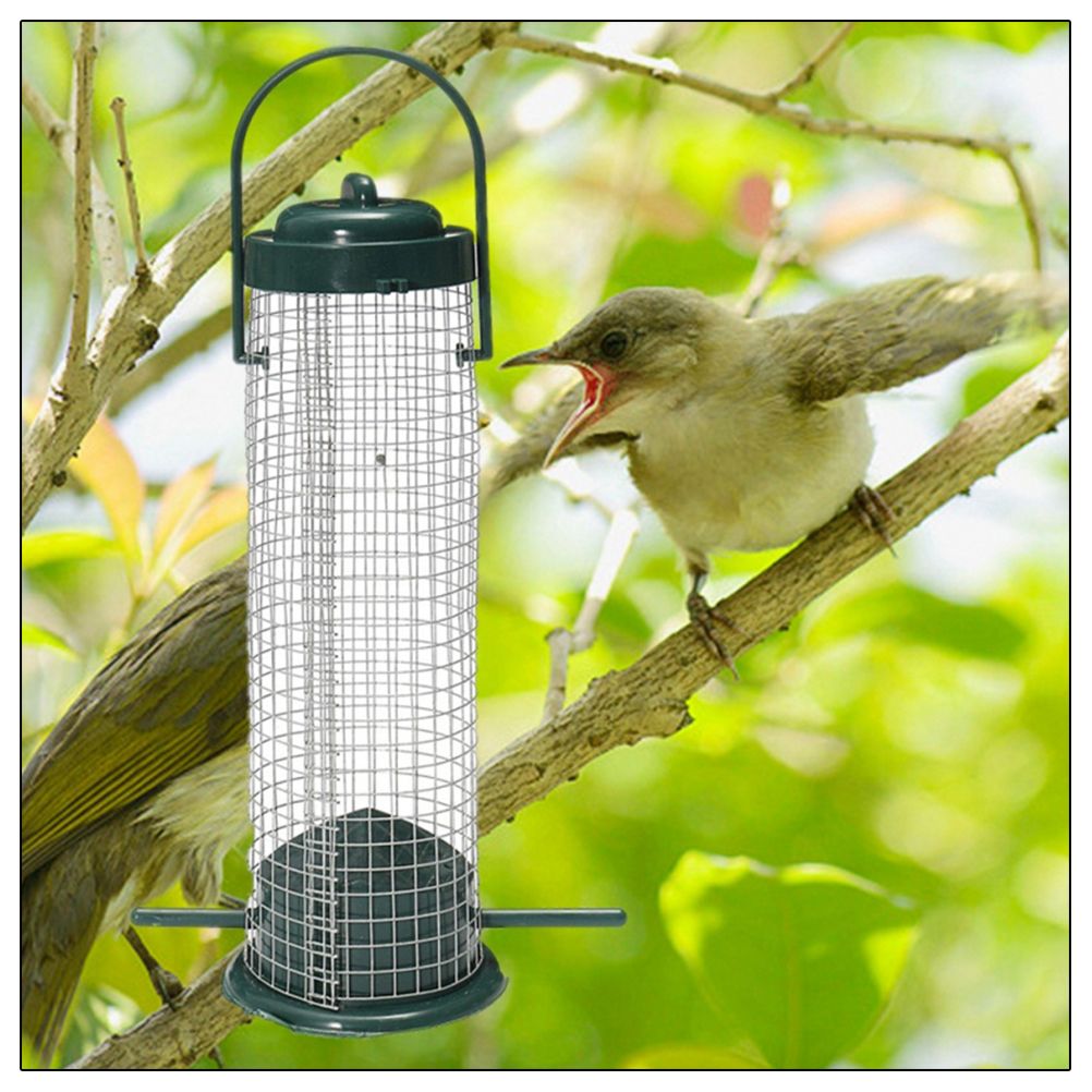 Plastic Bird Feeder Wire Grids Bird Wild Outdoor Garden Hanging Feeder — image 5