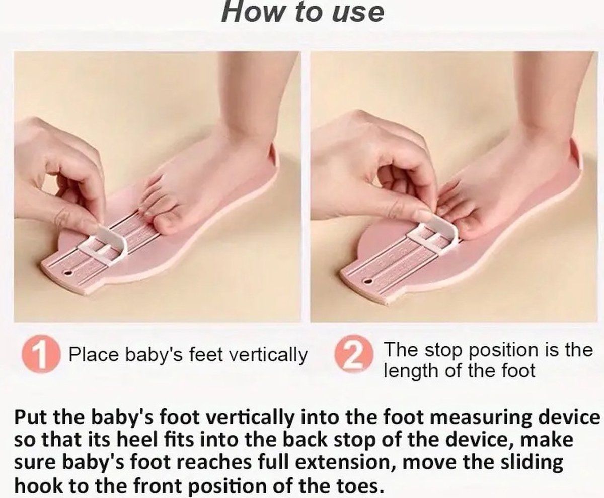 Child's Foot Measuring Tool | Child's Shoe Size Measuring Tool | Baby Shoe Measuring Tool | Baby Measurement | Blue — image 5