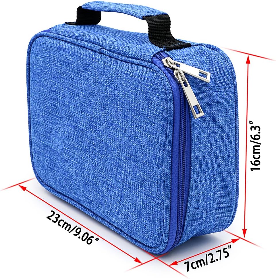 ® High Capacity Zipper Pens Pencil Case-Multi-Functional Stationery Pencil Pouch 72 Slots(Blue) — image 6