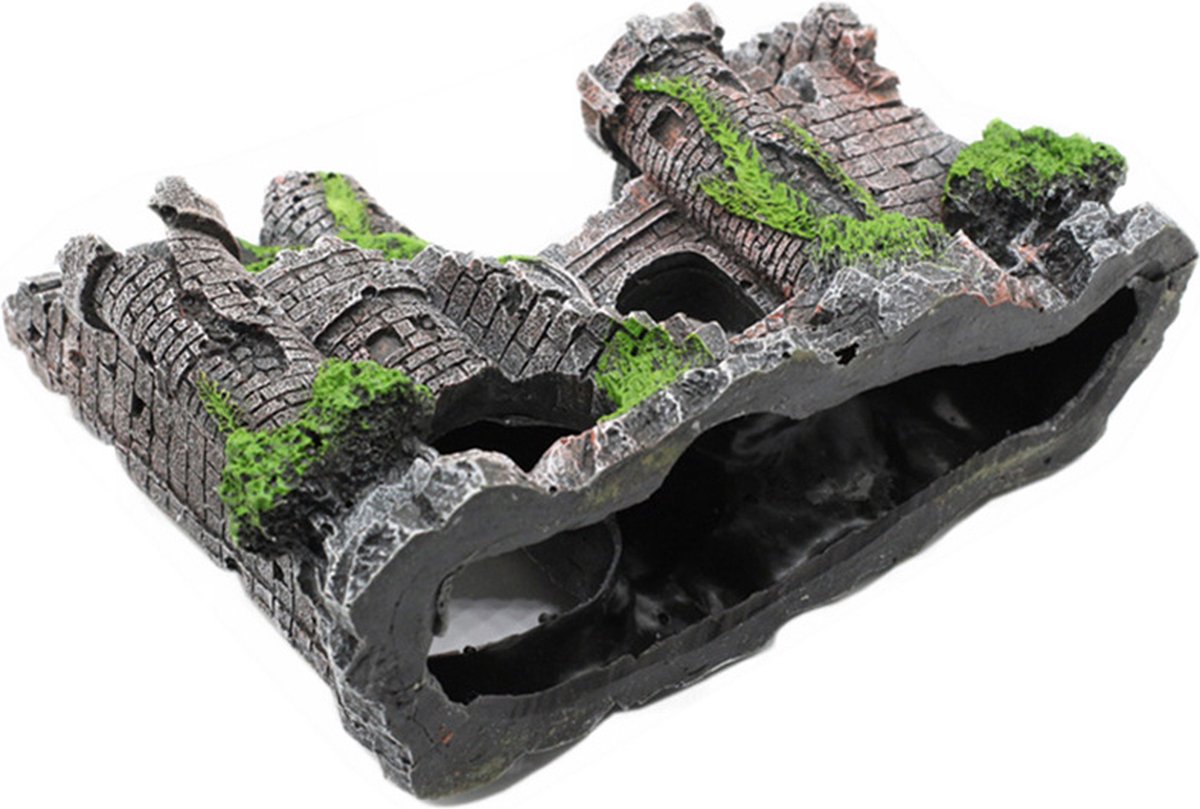 Aquarium Decoration - Ornaments - Castle - aquarium - Castle Aquarium Castle Decoration Hiding House - 17 x 6 x 13 cm โ image 2