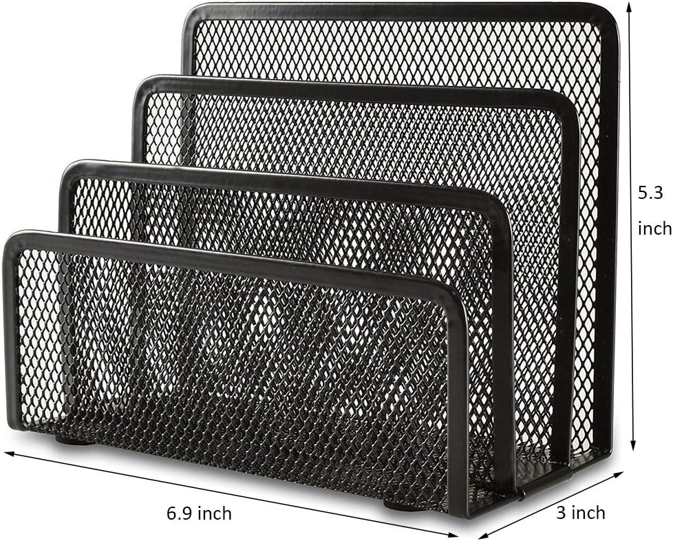 Black Metal Organizer Bins for Bookkeeper - 1 Piece Storage Solution — image 2