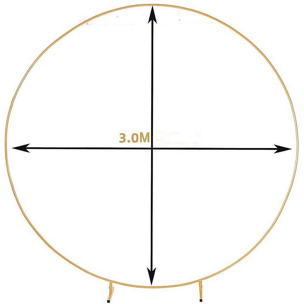 3M Gold Wedding Hoop Round Circle Arch Backdrop Flower Display Stand Frame Background โ image 6