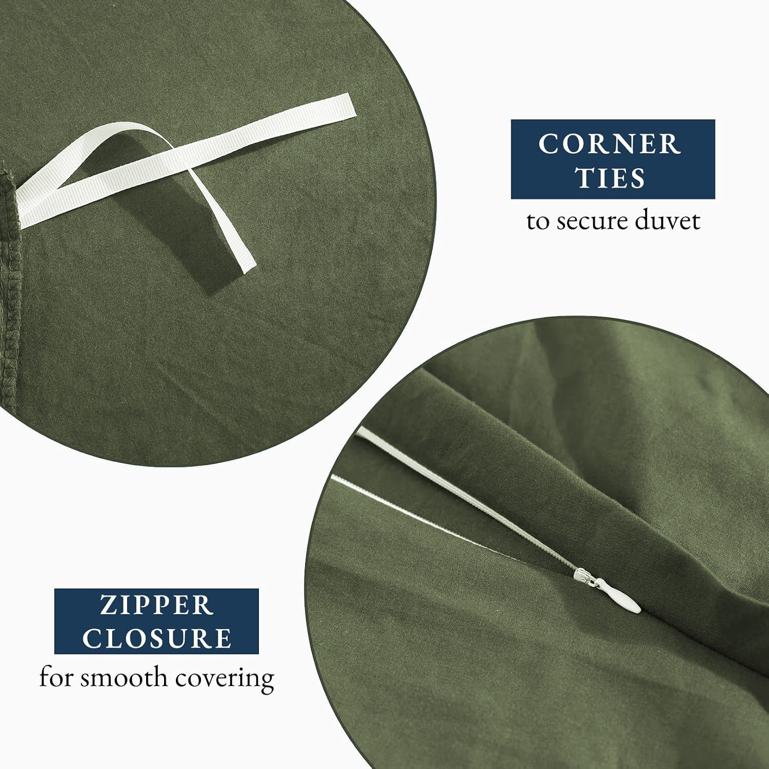 Hotel Soft Microfiber Duvet Cover Set-2000TC Quilt Cover Set & Pillowcases -1 Donna Cover Zipper Closure & 1 x Pillowcases-Breathable Bedding - Wrinkle, Fade — image 6