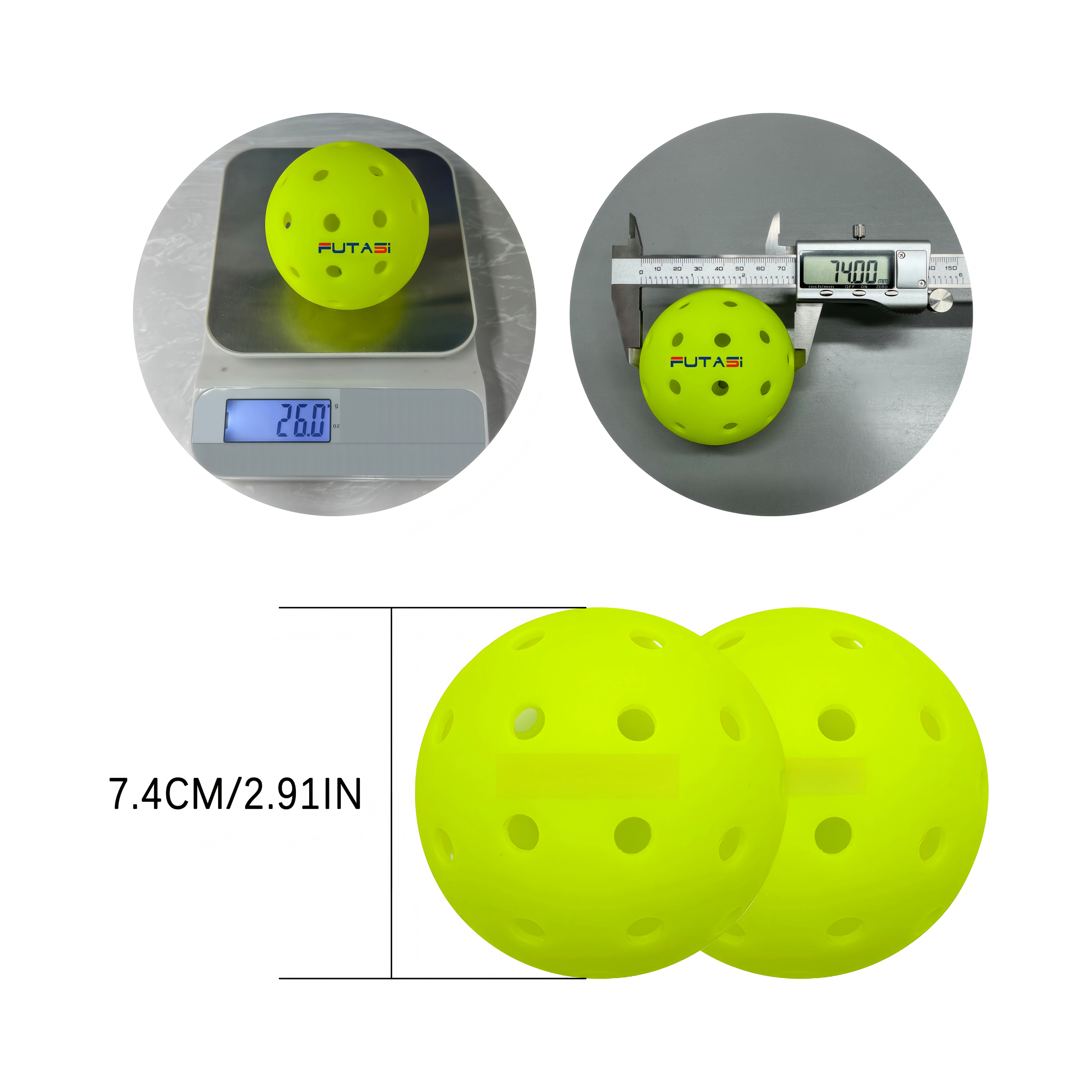 12pcs Pickleball, 40-hole seamless one-piece design, aerodynamic construction, excellent stability, rough matte surface enhances ball control, suitable for โ image 2