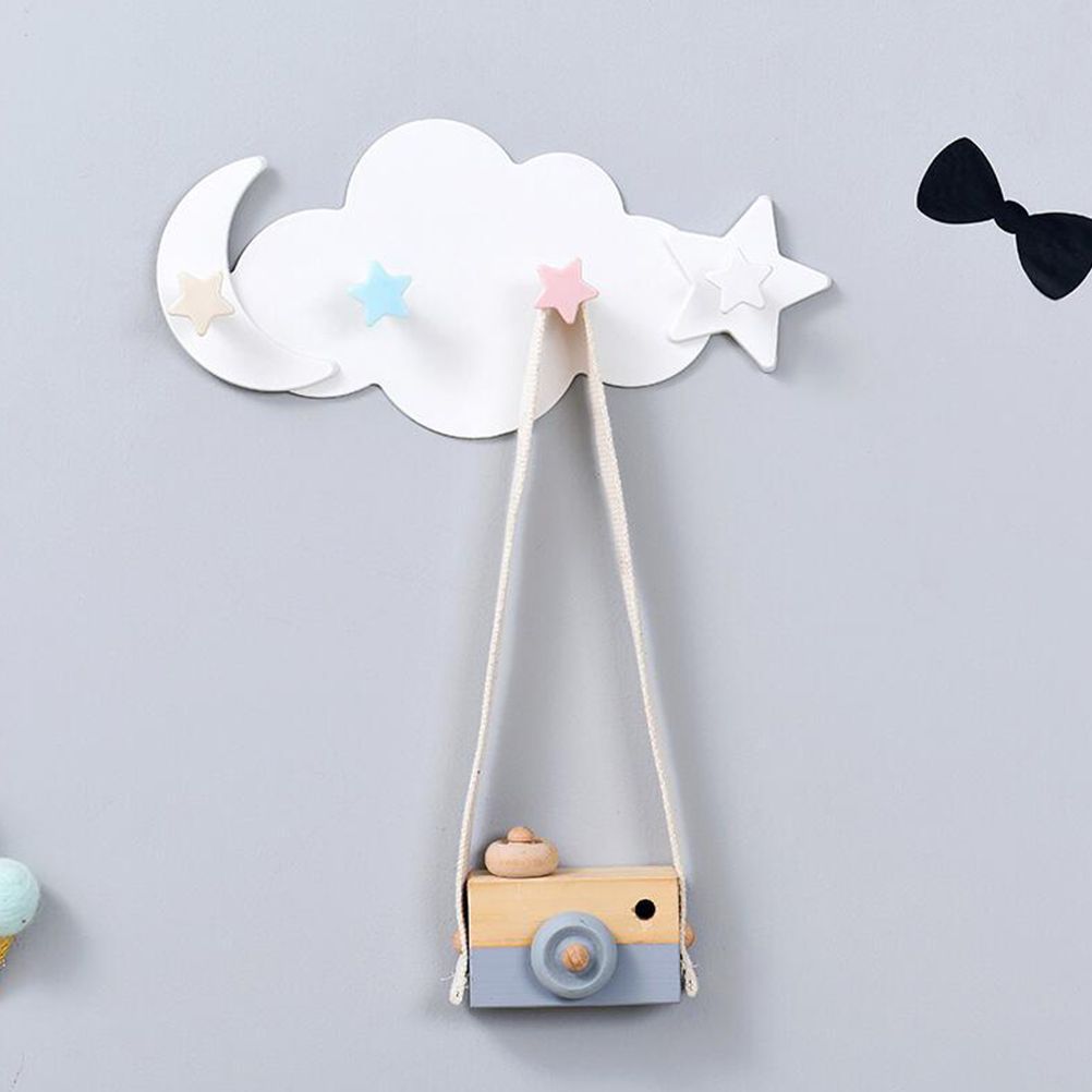 Cloud Moon Star Wall Mounted Hooks DIY Hanger Wall Decoration Children's Room Decor — image 4