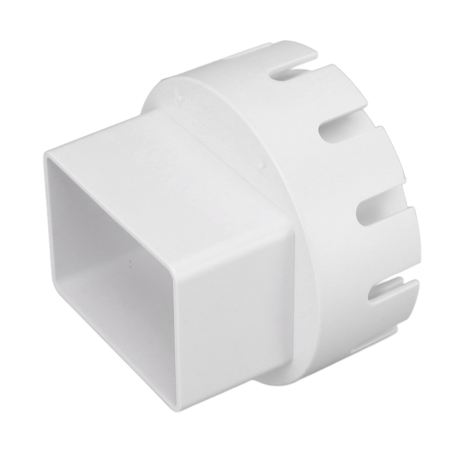 Downspout Adapter Plastic Drain Adapter Replacement Downpipe Converter Connector with Screws White L 3x4in โ image 4