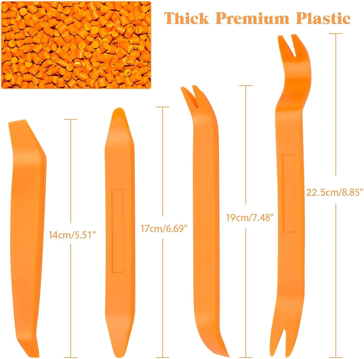 4Pcs Auto Door Clip Panel Trim Removal Tool Kits Thick Plastic Car Tools for Car Dash Radio Audio Installer Pry Tool with Paper Box โ image 2