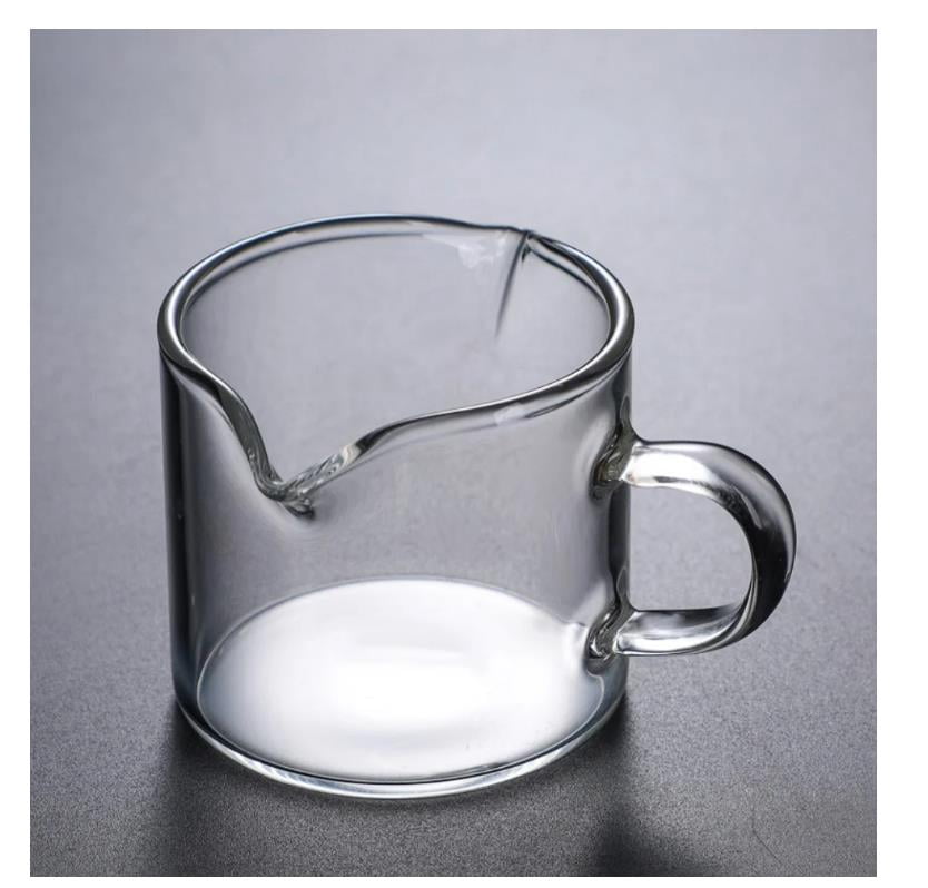 1 Pack Shot Glasses Double Spouts Milk Cup Glass Glass, for Home Kitchen Cooking and Food Preparation, Transparent — image 2