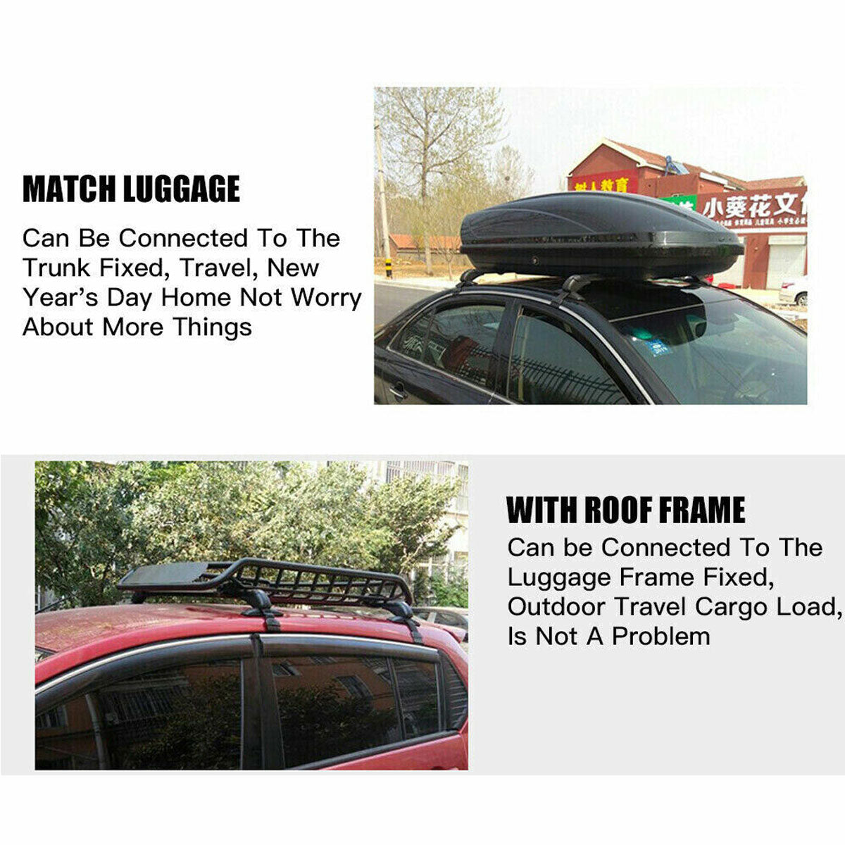 100cm Universal Car Roof Racks Carrier Adjustable Cross Bars Aluminium Alloy Lockable — image 5