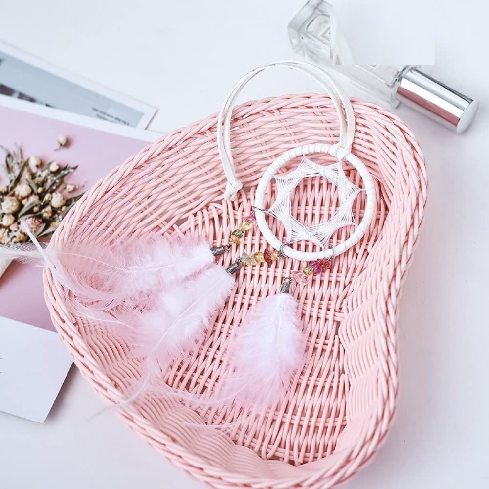 Car Mirror Hanging Accessories for Women,Ornament Pendant White Feather Dream Catcher for Car Rear View Mirror — image 5