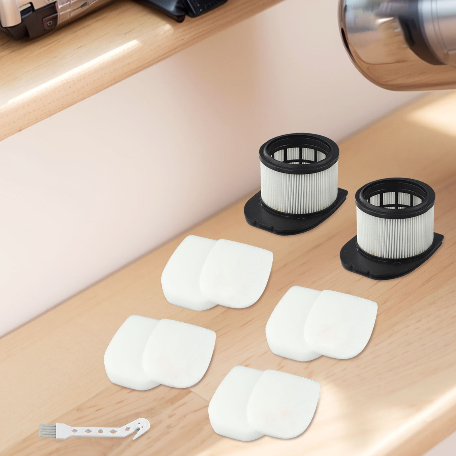 IZ400/IZ420 Filter Set for Shark Stratos Cordless Vacuum 2 Post Filters 4 Foam and Felt Filters and Cleaning Brush â image 3