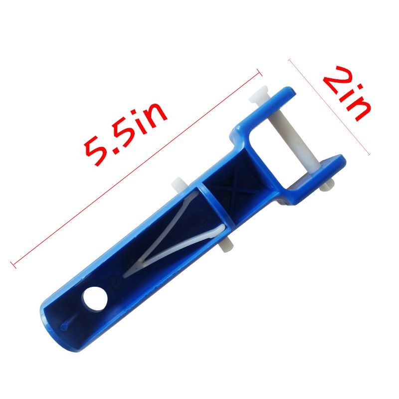 2Pcs Swimming Pool Spa Vacuum Head Handle Replacement, Durable Blue V Shape Clip Brush Head Handle Replacement Pool Accessories — image 2