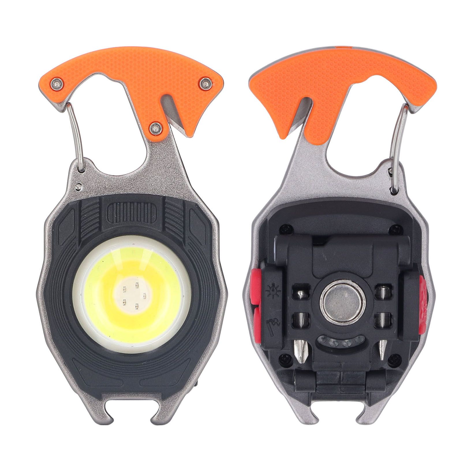 LED Keychain Flashlight Multifunctional Type C Mini Emergency Work Light Pocket Light with Bottle Opener Lighter โ image 2