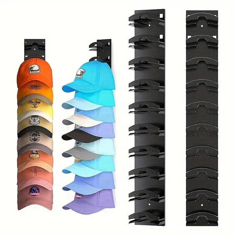 Multi Tier Wall Mounted Hat Storage Rack Cap Organizer for Baseball Hats and Cap — image 2