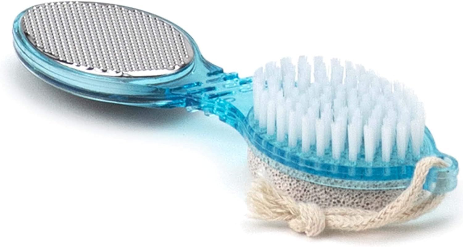 (4 in 1) Pedicure Paddle Kit Tool with Pumice Stone for Feet, Foot Hand Toe Nail Cleaning Brush, Metal File and Emery Board, Manicure Foot Rasp Callus Remover โ image 6