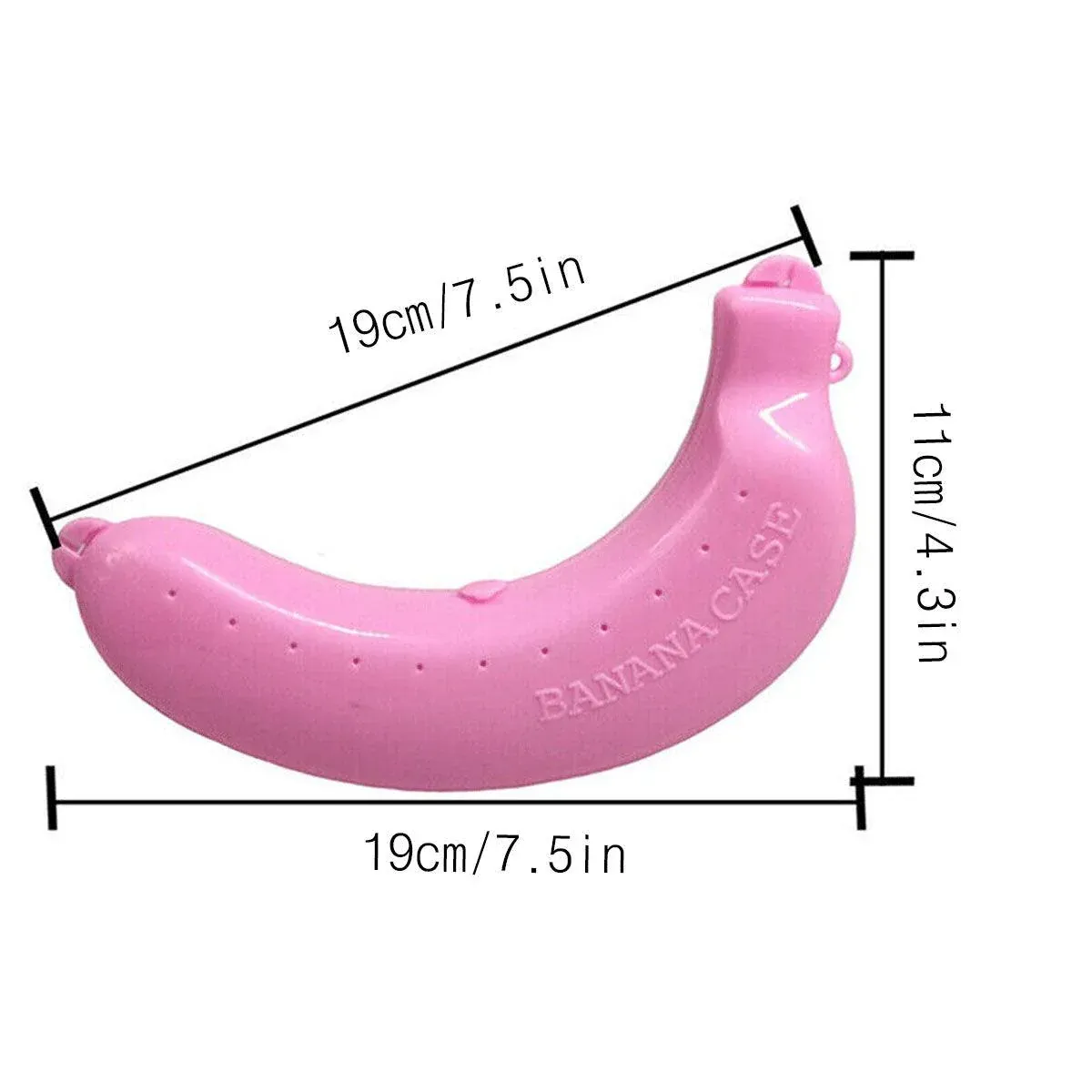 Banana Case Box Holder Fruit Storage Container Travel Lunch Protector - Yellow — image 4