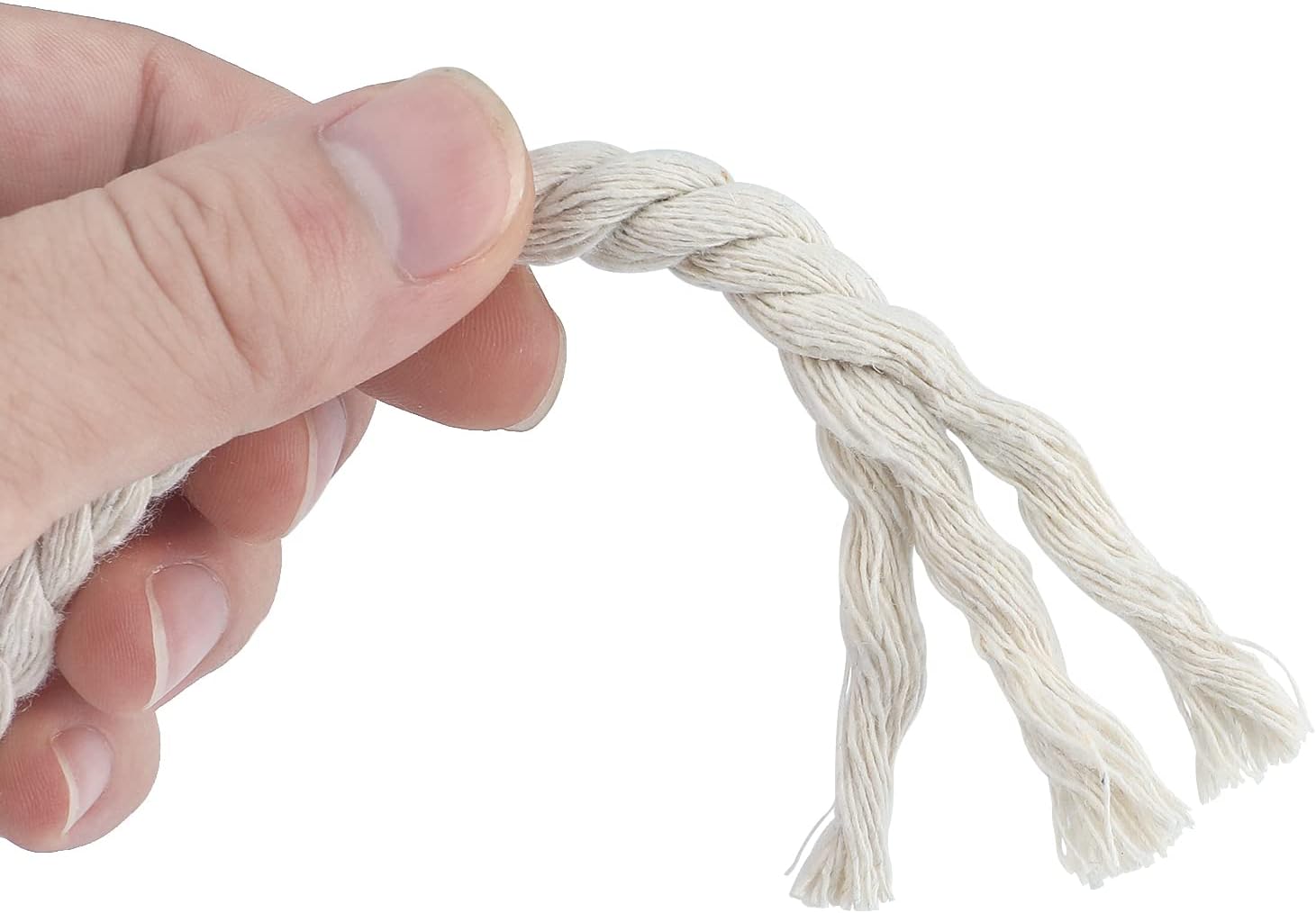 1/3 Inch Nautical Cotton Rope Crafts, 8mm x 65Feet Clothes line Rope for Outdoor,3 Ply White Rope Cord Unbleached Rope, Macrame Cord Rope for Clothesline โ image 4