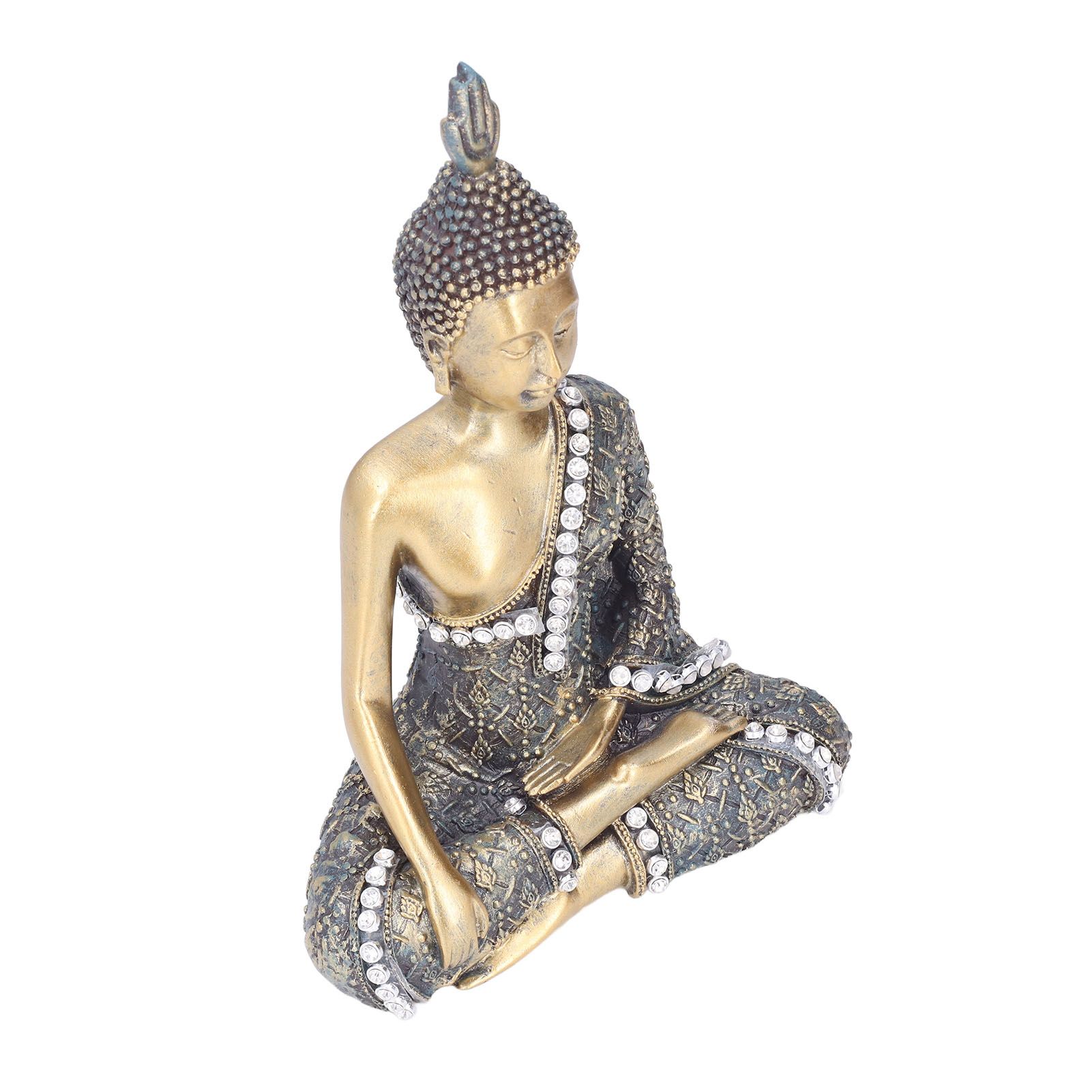 Buddha Ornament Resin Retro Small Decorative Desktop Sitting Buddha Statue for Home Office โ image 4