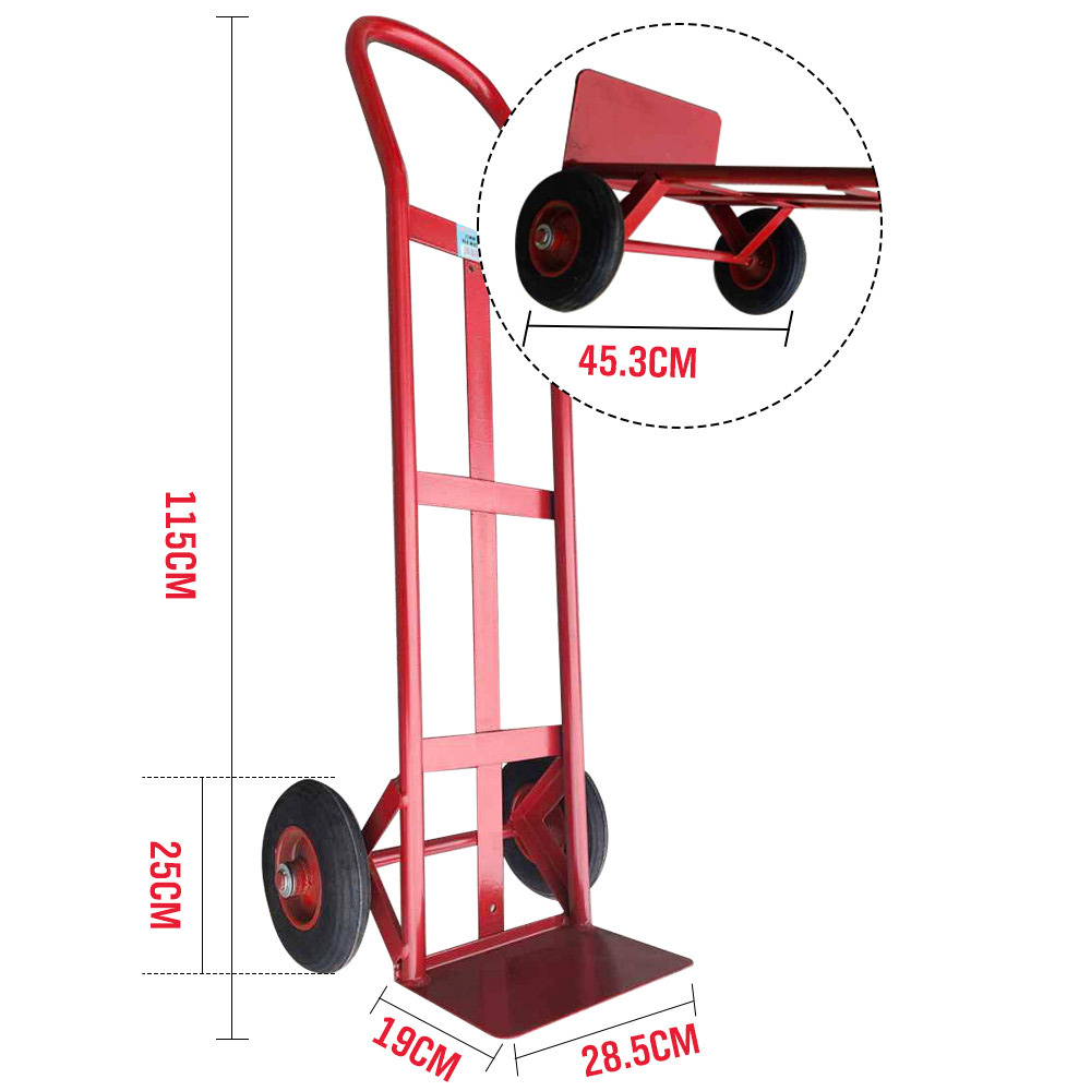 1.15M 200KG Hand Trolley Truck Transport Platform Courier Plate Cart Heavy Duty — image 2