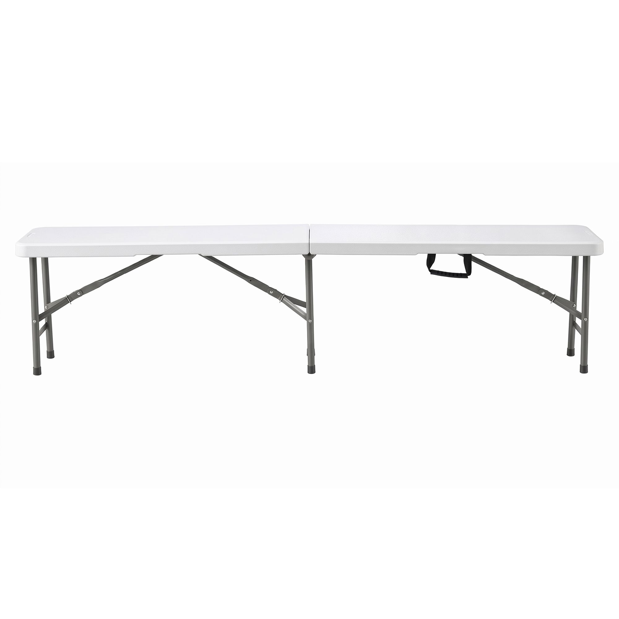 Gardeon 180cm Folding Garden Bench Portable Trestle Seat HDPE Fold In Half White โ image 3