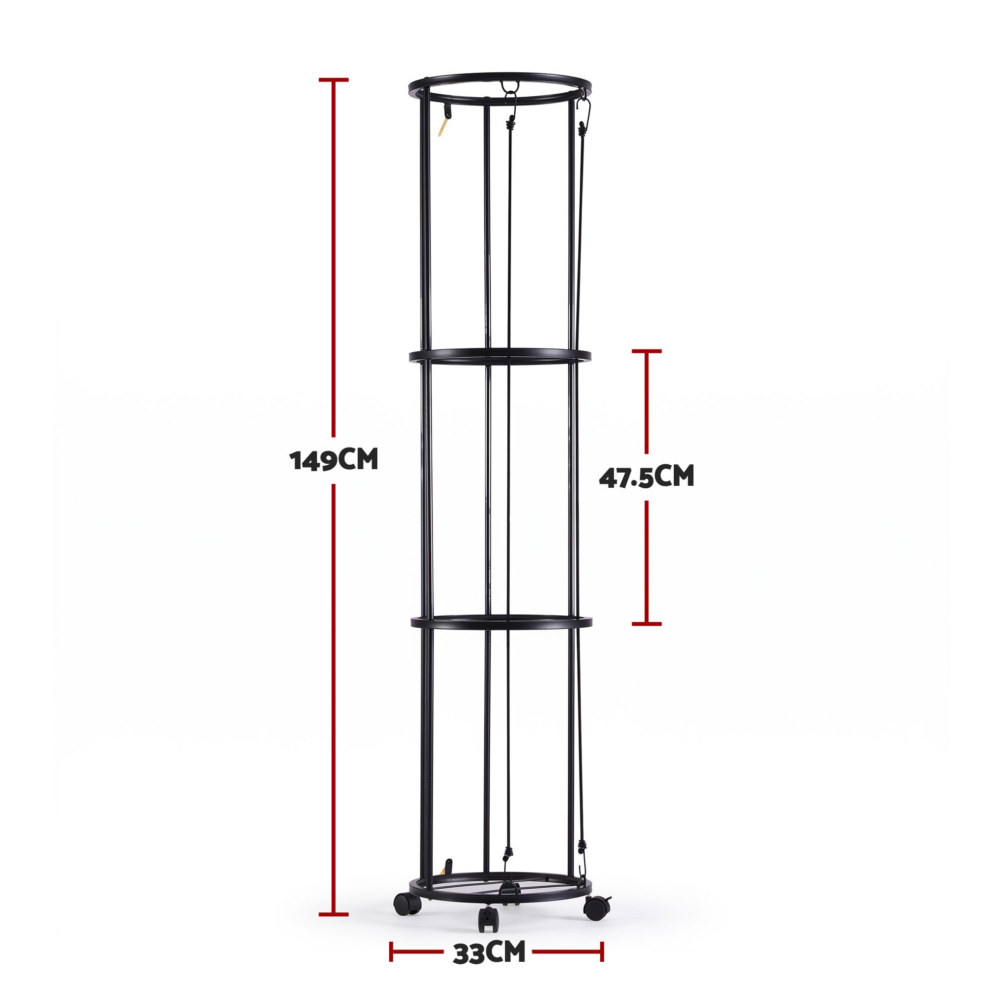 Everfit Vertical Ball Storage Rack with Wheels Sports Equipment Organiser โ image 2