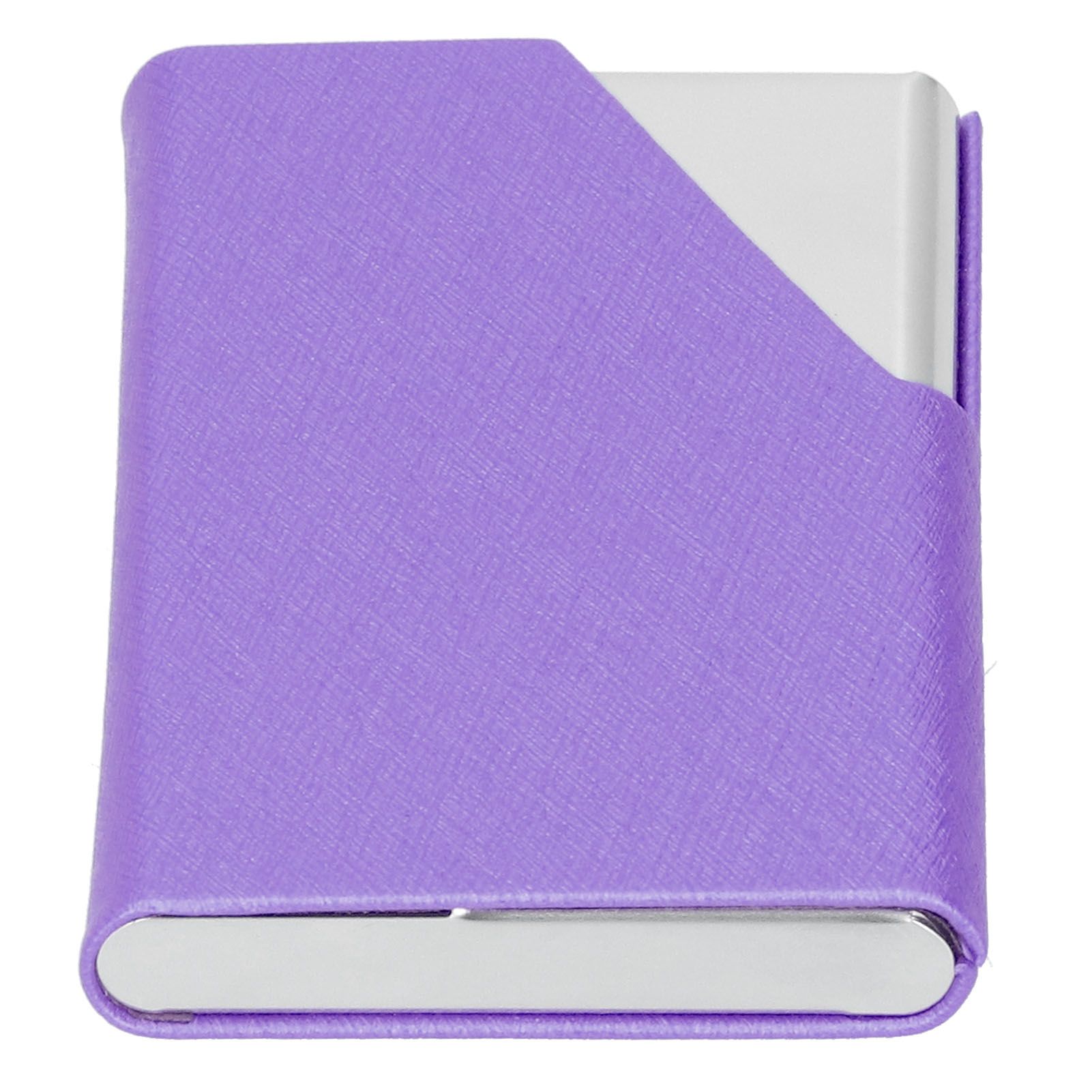 Business Card Holder Stainless Steel Innovative Name Card Case Organizer for Commercial UsePurple 007# β image 4
