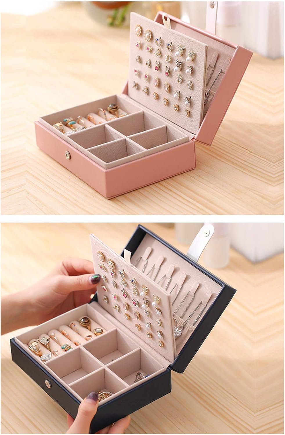 Stylish and Functional PU Leather Jewelry Storage Box for Organized Accessories โ image 6