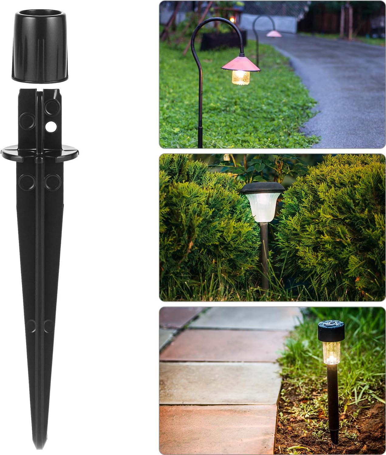 Metal Stakes Solar Lights Replacement Spike, 8 Pack Reinforced Ground Stakes, Replacement Nails for Garden Lights Landscape Pathway Patio Lamps Pole, 0.78x5.36 โ image 6