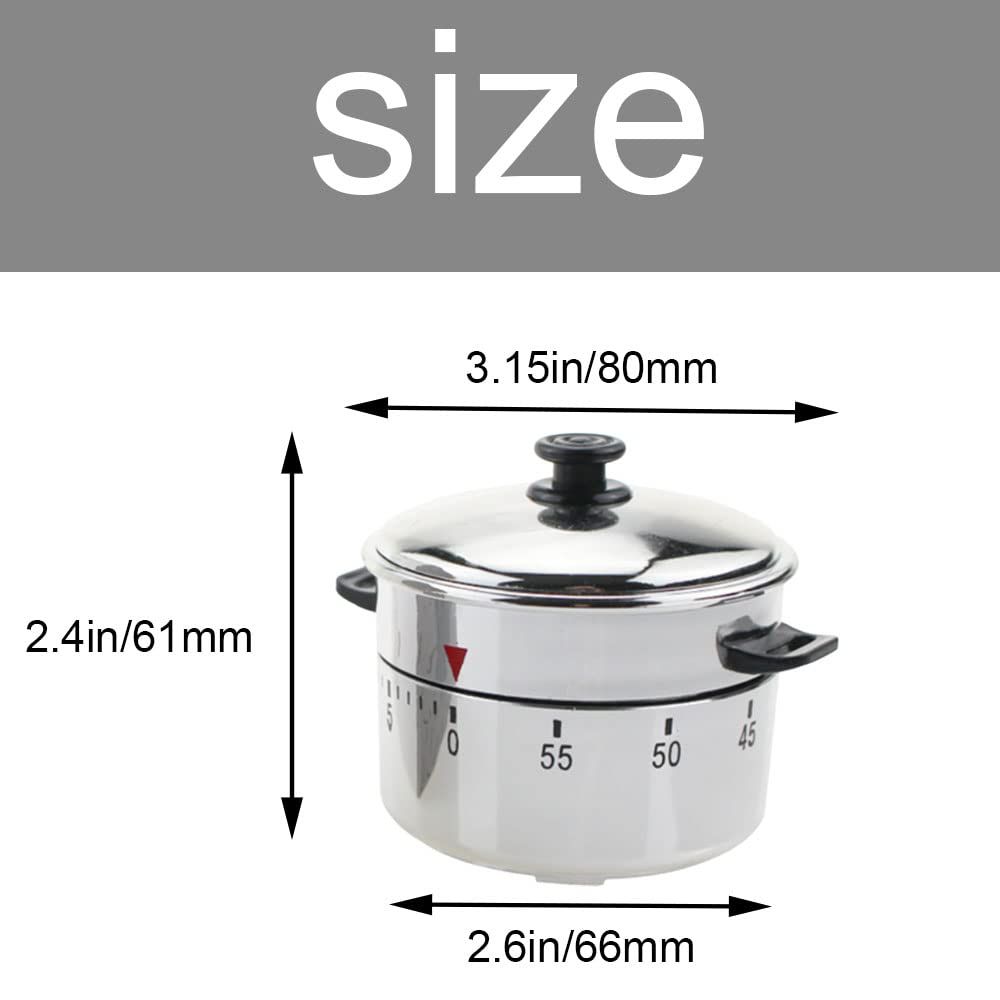 Kitchen Timer Pressure Cooker Shape Time Manager 60 Minute Wind Up Mechanical Timer for Home Kitchen Cooking Baking — image 2