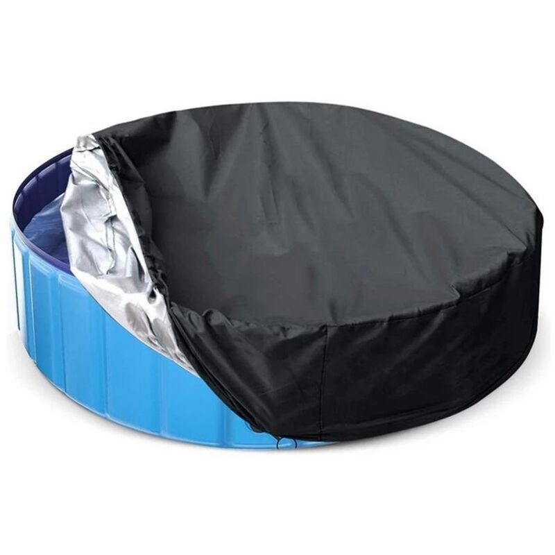 Round Waterproof Swimming Pool Spa Protective Cover, 162 x 30 cm — image 3