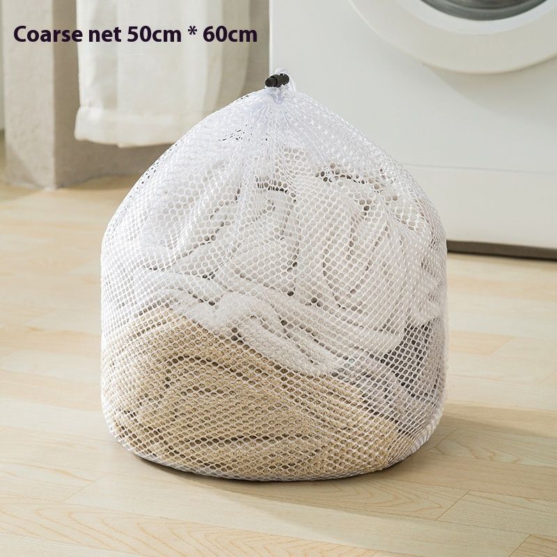 2pcs Mesh Laundry Bags for Socks, Machine Washable Drawstring Design Travel Mesh Laundry Wash Bags White Drawstring Garment Bags — image 3