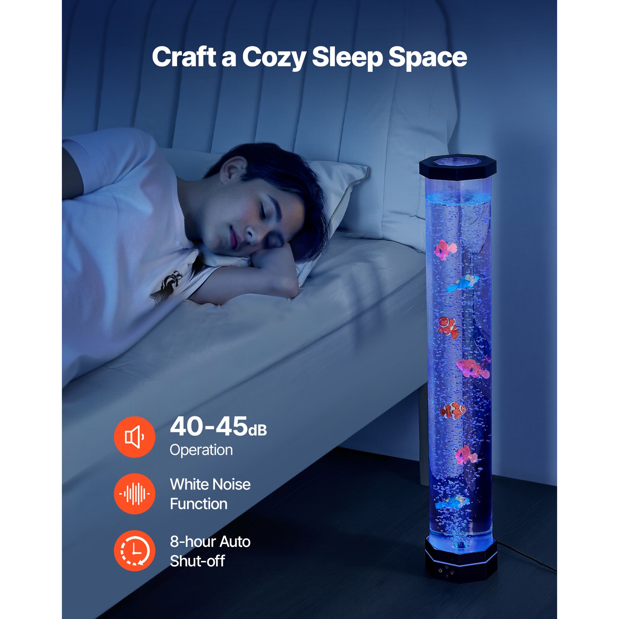 Bubble Tube Lamp 16 Color 80 cm Sensory Aquarium Lamp for Relief Calming — image 5