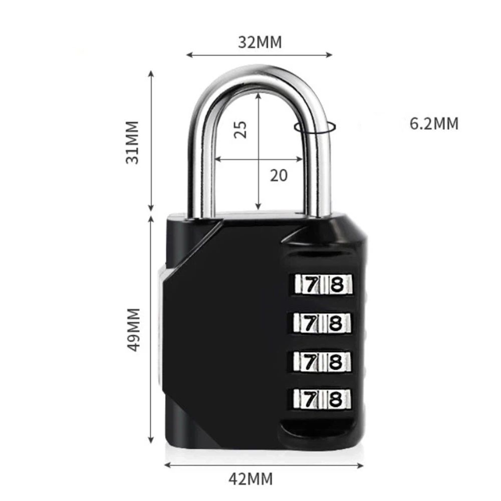4 Pack Combination Lock, 4 Digit Combination Padlock, Outdoor Waterproof Padlock for School Gym Locker Lock, Padlocks with Code, Sports Locker Luggage Locks โ image 2