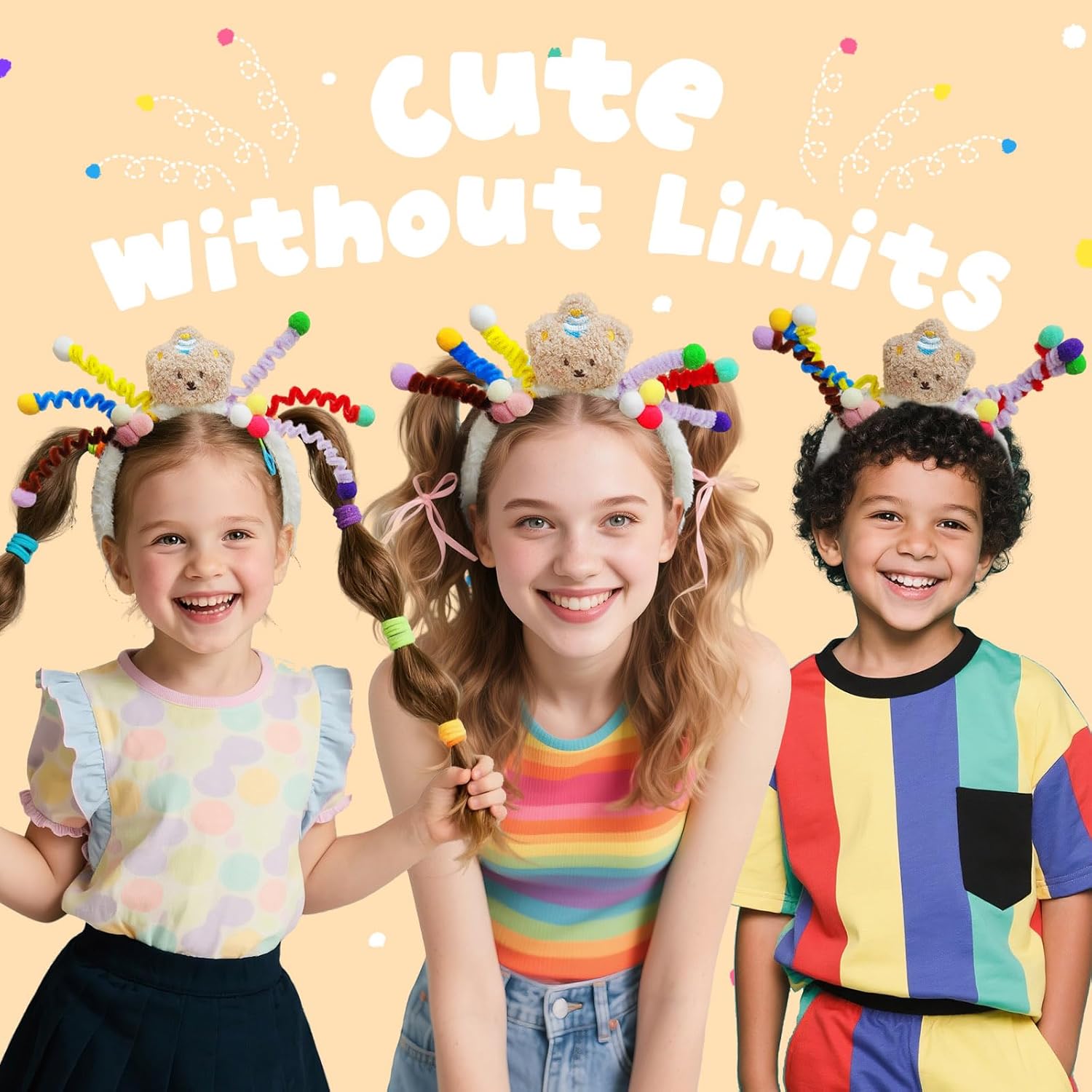 Cute Headband for Toddler Girls, Crazy Hair Day Accessories Kids, Stocking Stuffer Little Girl, Girls Washing Face and Skincare, 1 PCS β image 6