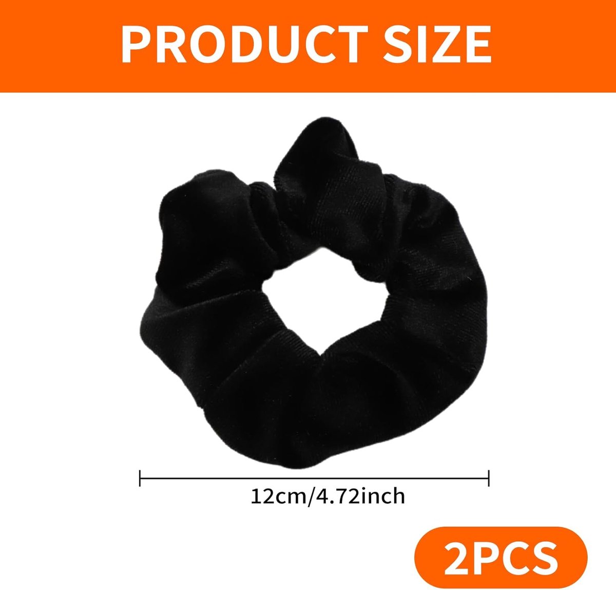 2-pack hair ties - Soft knitted hair ties for women - Hair ties for girls - Elastic headbands - Hair ties for ponytails - Hair accessories - Women & girls — image 5