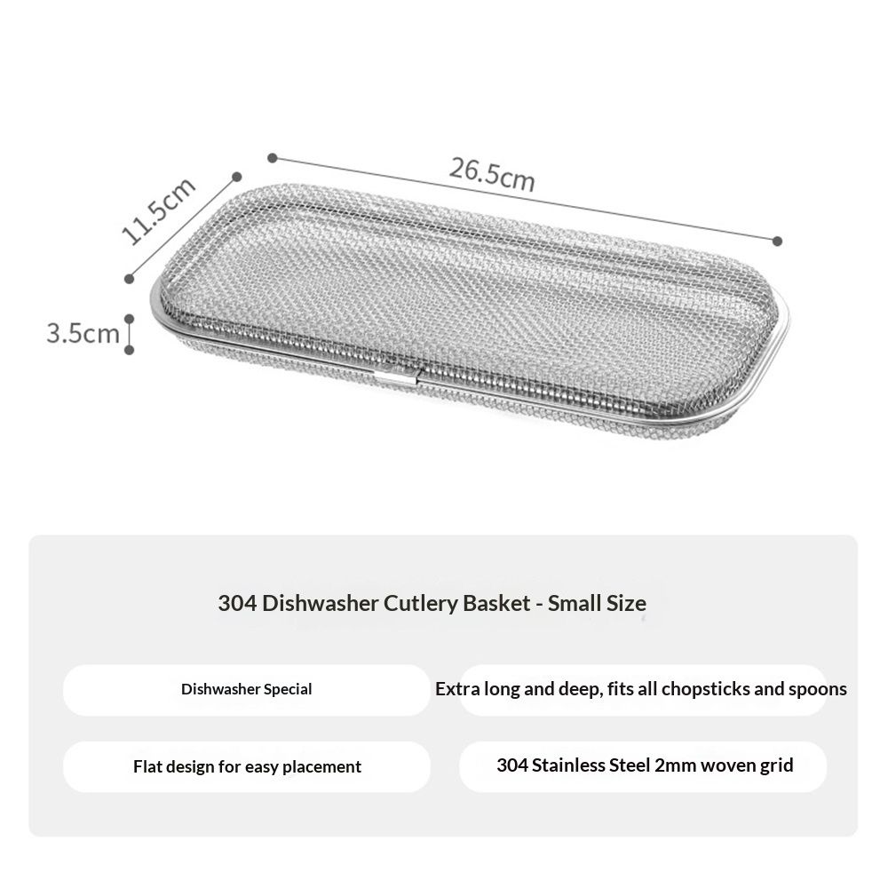Dishwasher Basket, Stainless Steel Dishwasher Silverware Basket, Replacement Utensil Rectangular Mesh Drain for Small Items โ image 5
