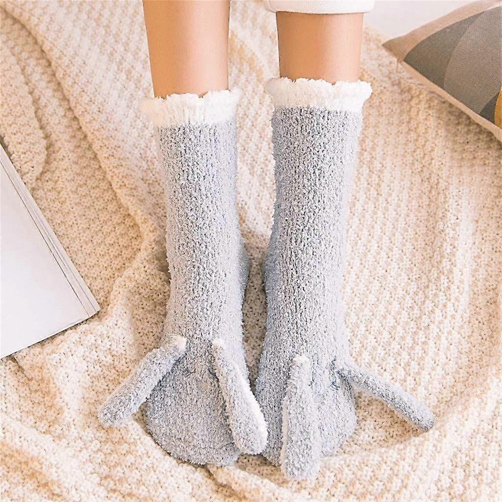 Thick Plush Coral Velvet Fluffy Sleeping Socks for Winter Home Wear - Women โ image 2